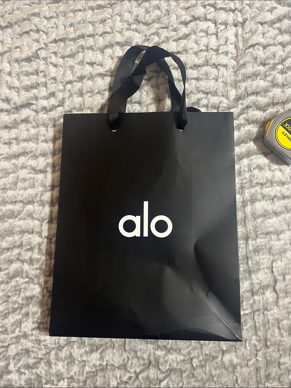 ALO Yoga Black and White Branded Shopper Bag